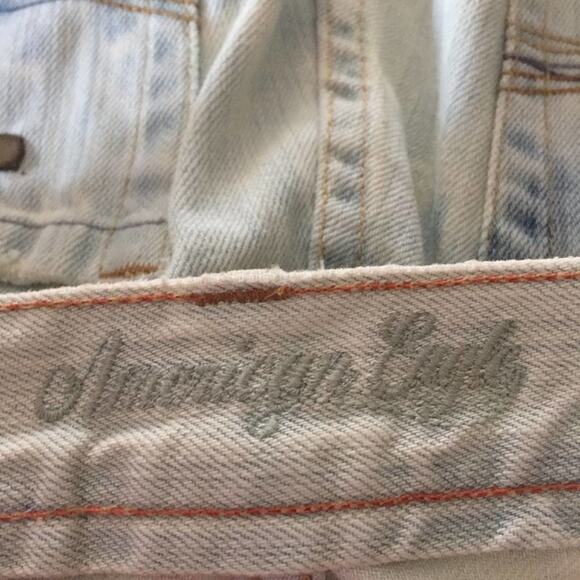 Vintage 2 Long Hipster Fit American Eagle hand tie dyed denim shorts low rise - Picture 4 of 8